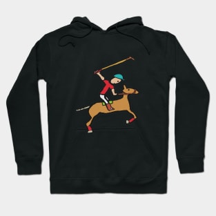 Polo Playing Horse and Rider Hoodie